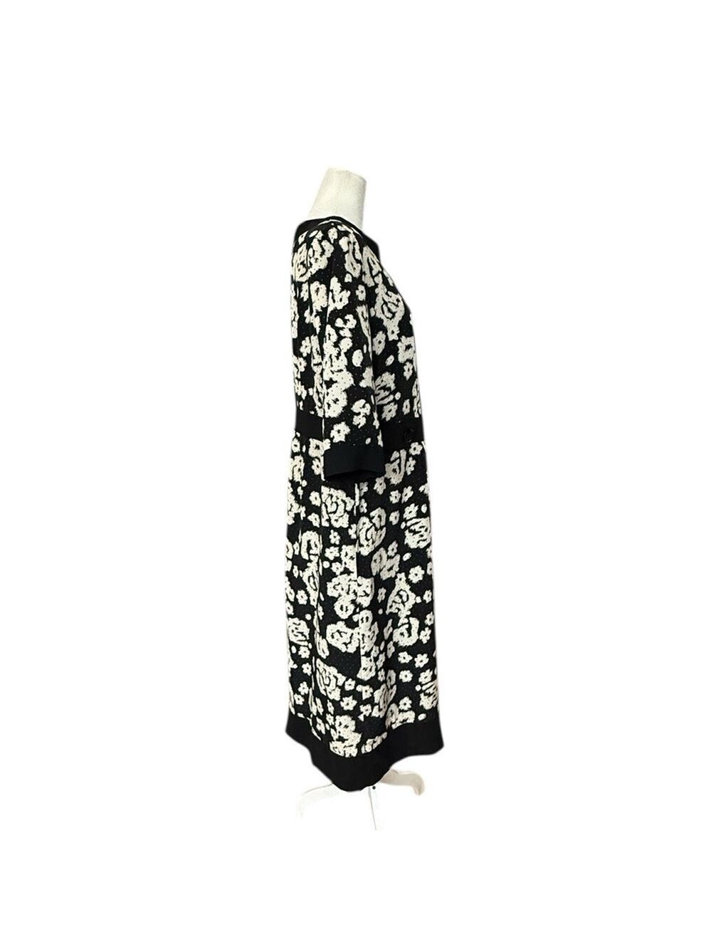Floral Black and White Dress - Picture 2 of 5